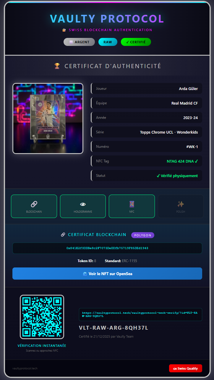 Certificat Arda Güler