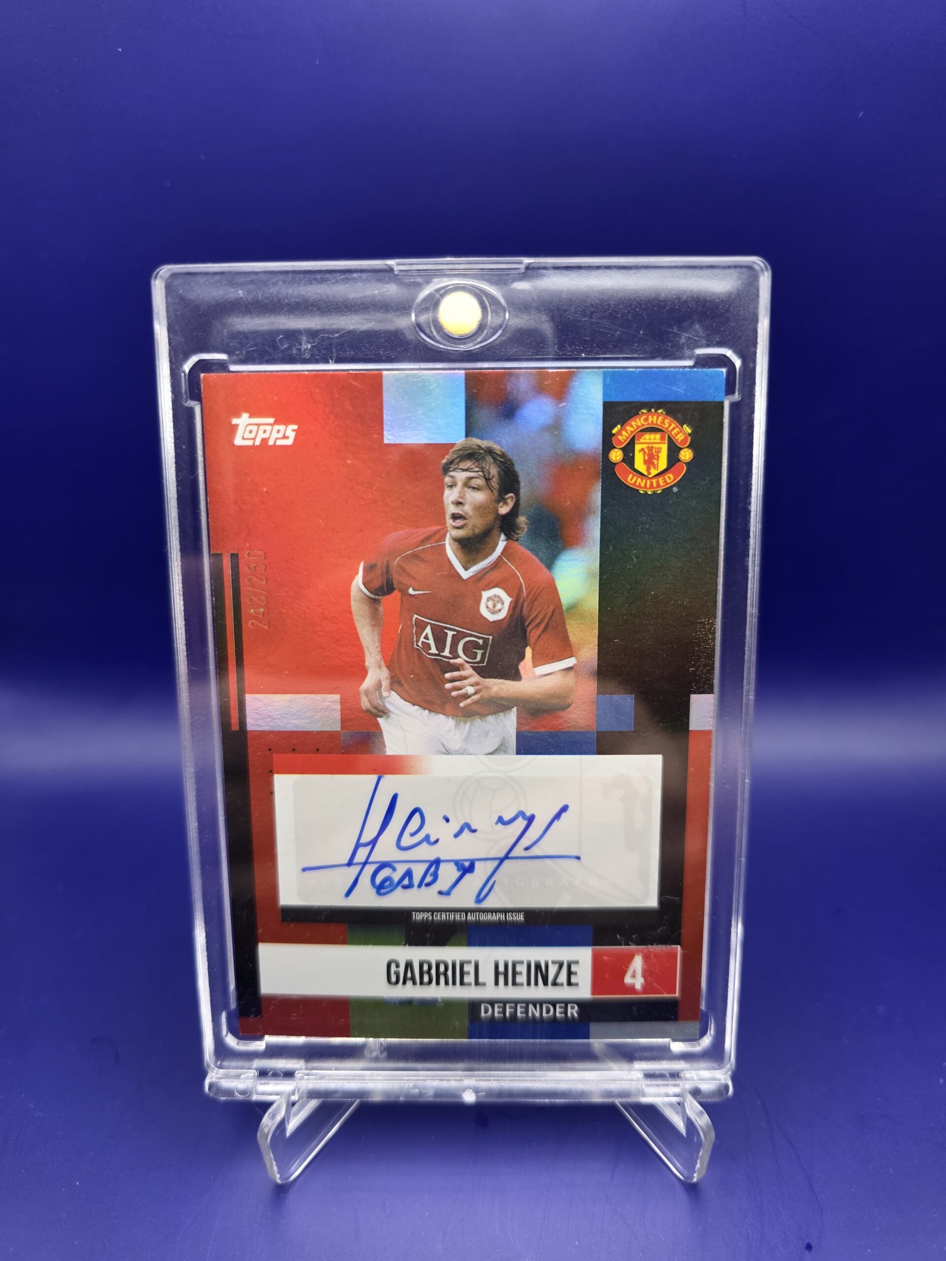 Gabriel Heinze Topps Manchester United 2025 Autographe