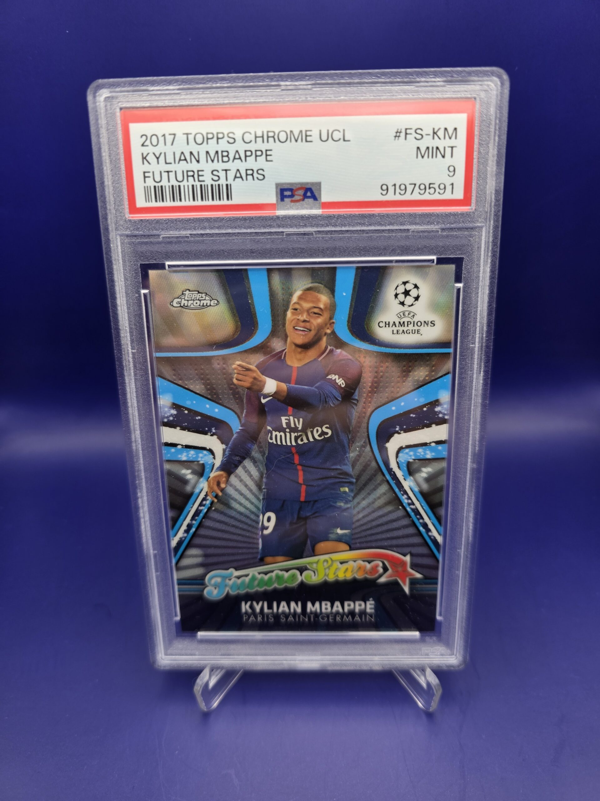 Kylian Mbappe Future Stars PSA 9 Topps Chrome 2018