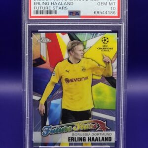 Erling Haaland #EH 2020/21 Topps Chrome UCL Future Stars PSA 10 — Vaulty Certified (en cours)