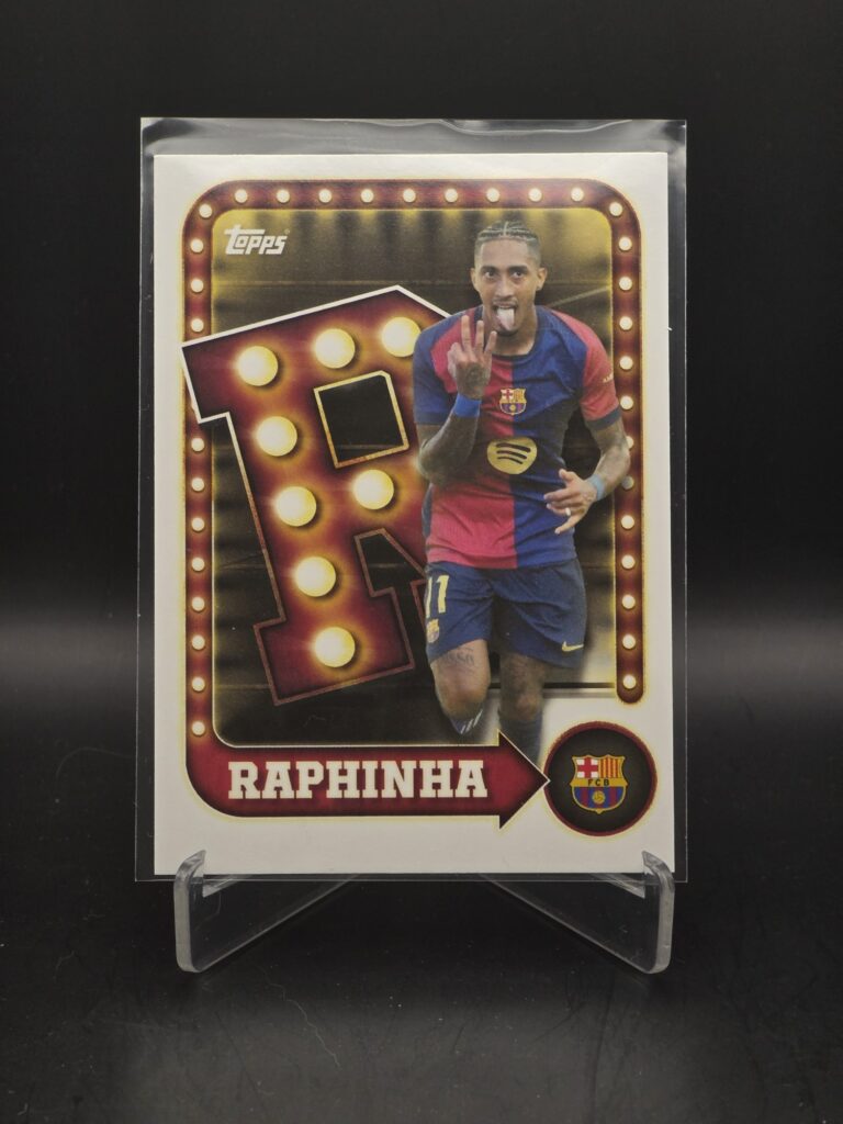 Raphinha · Topps FC Barcelona Collector Tin 2025-26 · Name in Lights #24 · FC Barcelona