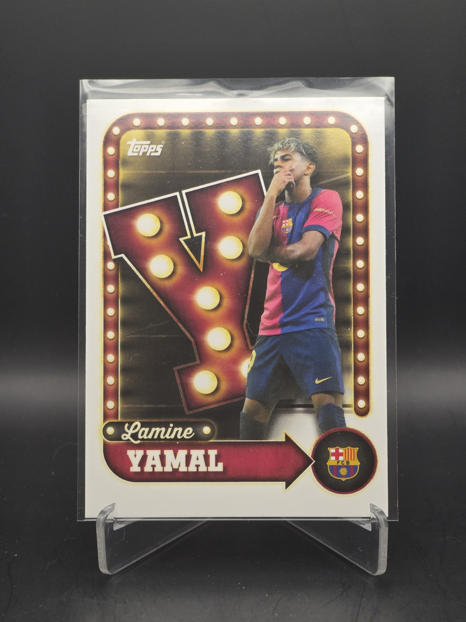 Lamine Yamal · Topps FC Barcelona Collector Tin 2025-26 · Name in Lights #25 · FC Barcelona