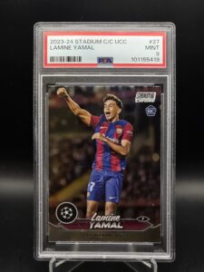 Lamine Yamal · Topps Stadium Club Chrome UCC 2023-24 · #27 RC · PSA 9 MINT · FC Barcelona