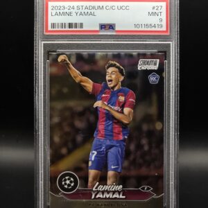 Lamine Yamal · Topps Stadium Club Chrome UCC 2023-24 · #27 RC · PSA 9 MINT · FC Barcelona