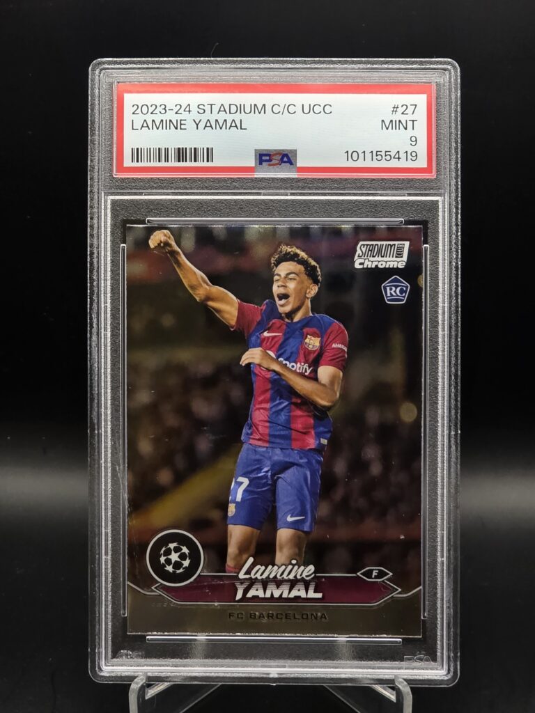 Lamine Yamal · Topps Stadium Club Chrome UCC 2023-24 · #27 RC · PSA 9 MINT · FC Barcelona